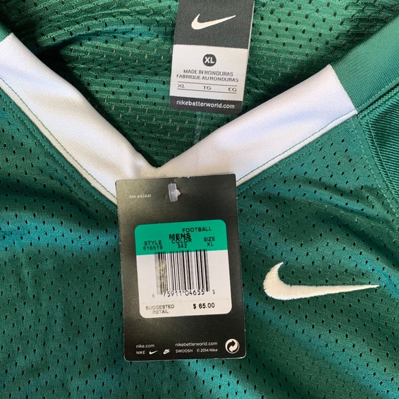 Nike Shirts Mens Nike Football Pads Mesh Jersey Green White Poshmark